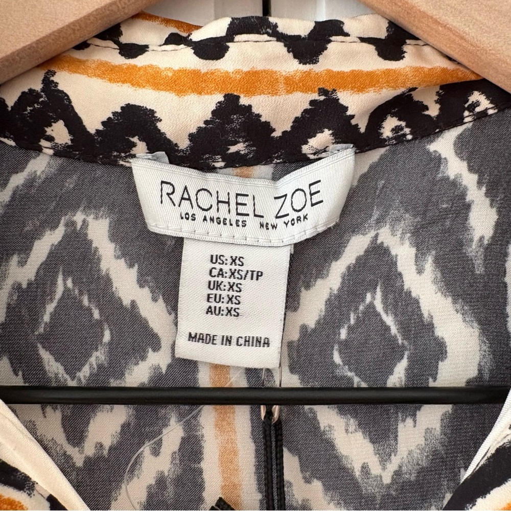 Rachel Zoe NWT XS Tropical Floral Button Down Shirt - Picture 3 of 5